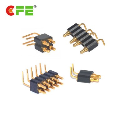 Right Angle 2-10pin Pogo Pin Connector,90 Degree Pogo Pin Pcb Contact Connector Male